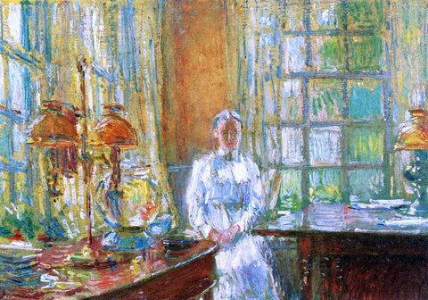  Frederick Childe Hassam Mrs. Holley of Cos Cob, Connecticut - Hand Painted Oil Painting