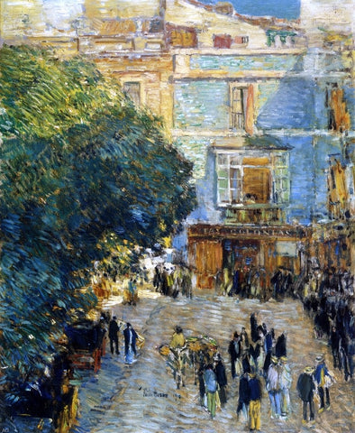  Frederick Childe Hassam A Square at Sevilla - Hand Painted Oil Painting
