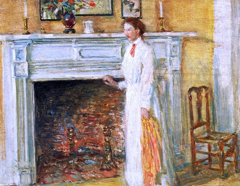  Frederick Childe Hassam The Mantle Piece - Hand Painted Oil Painting