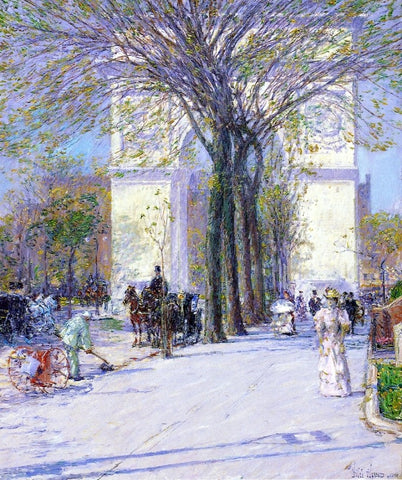  Frederick Childe Hassam Washington Arch, Spring - Hand Painted Oil Painting