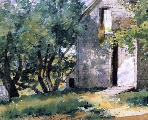  Frederick Childe Hassam A White Barn - Hand Painted Oil Painting