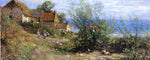  Frederick William Jackson Children Playing near a Cottage - Hand Painted Oil Painting