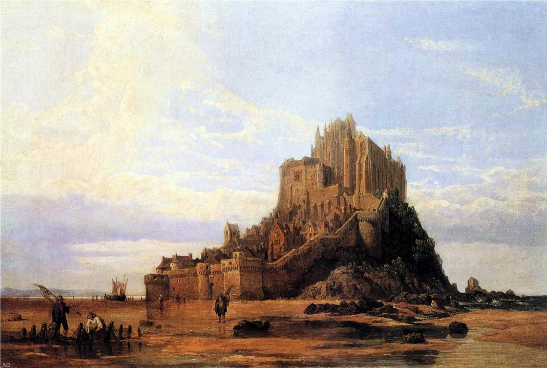 George Clarkson Stanfield Mont St. Michel, Normandy, Falling Tide Oil ...