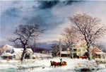  George Henry Durrie The Half-Way House - Hand Painted Oil Painting
