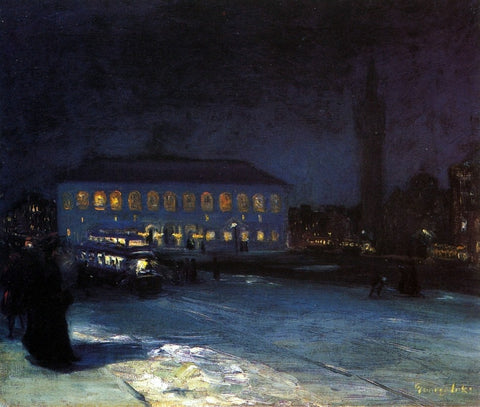  George Luks Copley Square - Hand Painted Oil Painting