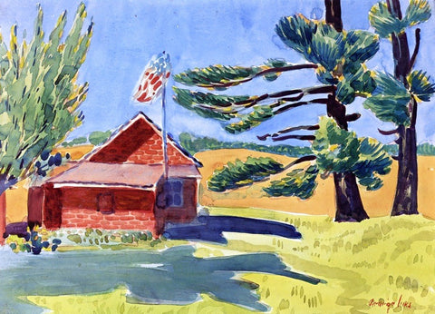  George Luks Old Schoolhouse, Ryders - Hand Painted Oil Painting
