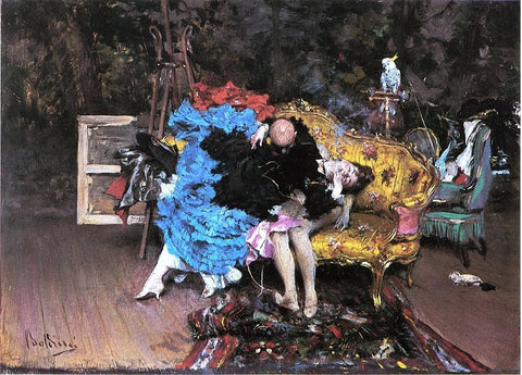  Giovanni Boldini The Model and the Mannequin (also known as Berthe in the Studio) - Hand Painted Oil Painting