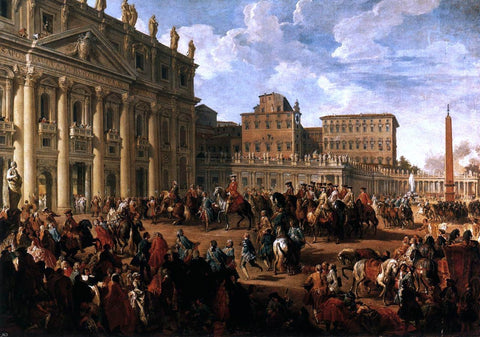  Giovanni Paolo Pannini Charles III at St Peter's - Hand Painted Oil Painting