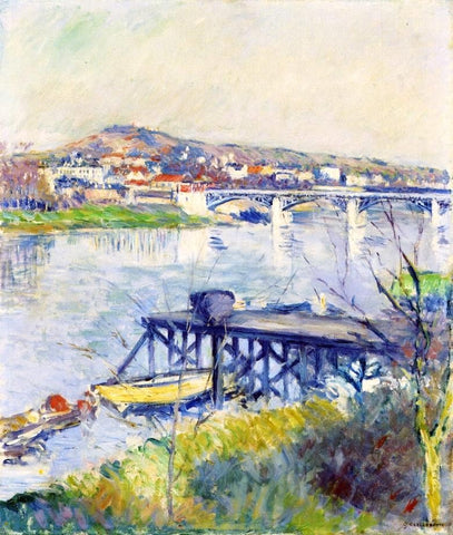  Gustave Caillebotte The Bridge at Argenteuil - Hand Painted Oil Painting