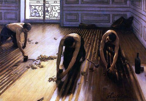  Gustave Caillebotte The Floor Scrapers (also known as The Floor Strippers) - Hand Painted Oil Painting