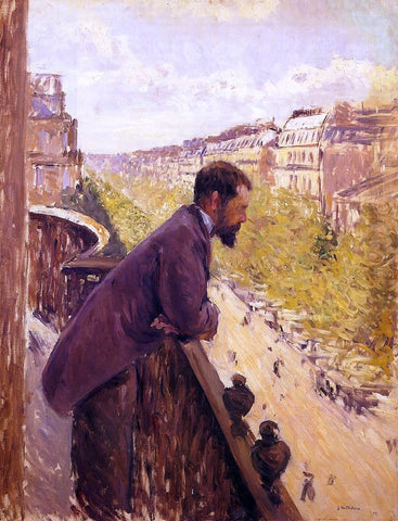  Gustave Caillebotte The Man on the Balcony - Hand Painted Oil Painting