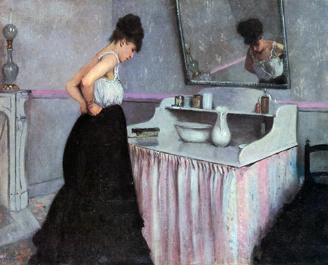  Gustave Caillebotte Woman at a Dressing Table - Hand Painted Oil Painting