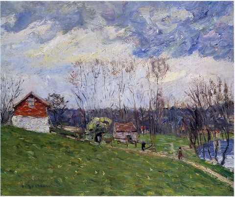  Gustave Loiseau Landscape with House - Hand Painted Oil Painting