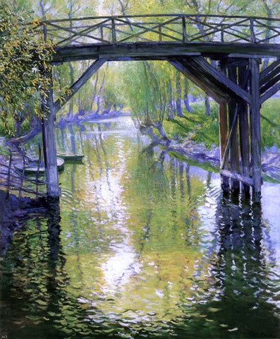  Guy Orlando Rose The Old Bridge, France - Hand Painted Oil Painting