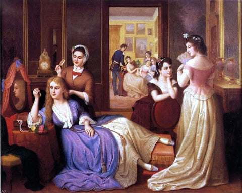  Hans Heinrich Bebie Conversation (also known as Group of Baltimore Girls) - Hand Painted Oil Painting