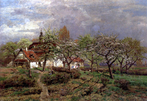  Heinrich Hartung In The Orchard - Hand Painted Oil Painting