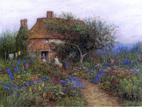  Helen Allingham A Cottage near Brook, Witley, Surrey - Hand Painted Oil Painting