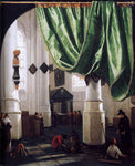  Hendrick Cornelisz Van Vliet Interior of the Oude Kerk, Delft, with the Tomb of Piet Hein - Hand Painted Oil Painting