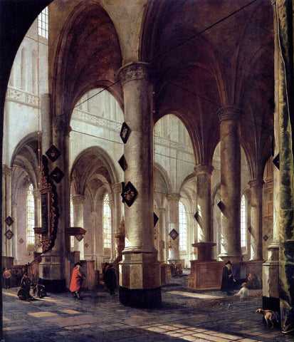  Hendrick Cornelisz Van Vliet The Pieterskerk in Leiden - Hand Painted Oil Painting