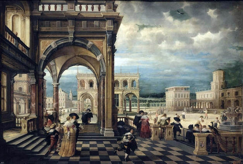  The Younger Hendrick Van  Steenwyck Italian Palace - Hand Painted Oil Painting