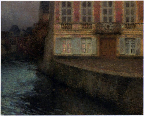  Henri Le Sidaner House by the Quentin Canal - Hand Painted Oil Painting