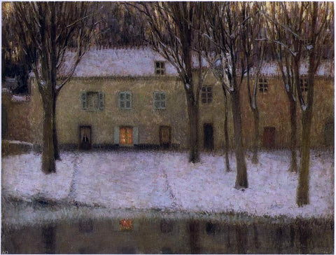  Henri Le Sidaner Little place by the river - Hand Painted Oil Painting