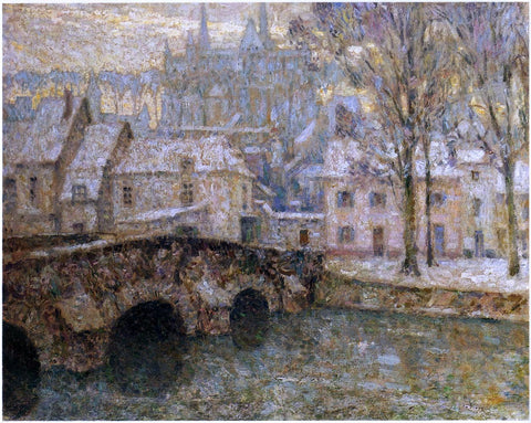  Henri Le Sidaner Snow at Chartres - Hand Painted Oil Painting