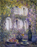  Henri Le Sidaner Table at the Mansion with Flowers - Hand Painted Oil Painting