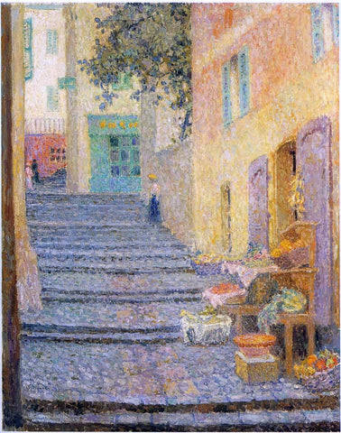  Henri Le Sidaner An Italian Boutique - Hand Painted Oil Painting