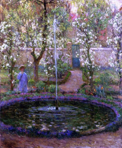  Henri Le Sidaner A Jet of Water - Hand Painted Oil Painting