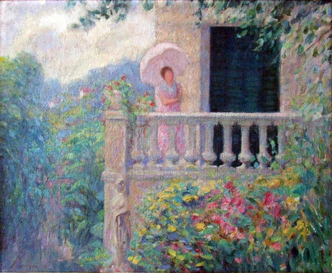  Henri Lebasque A Lady on the Balcony - Hand Painted Oil Painting