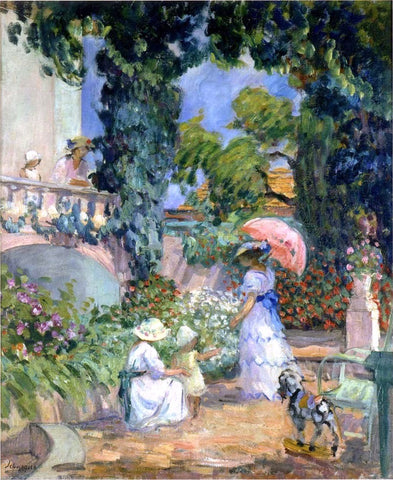  Henri Lebasque Terrace in the Garden - Hand Painted Oil Painting