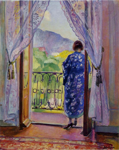 Henri Lebasque The Blue Robe - Hand Painted Oil Painting