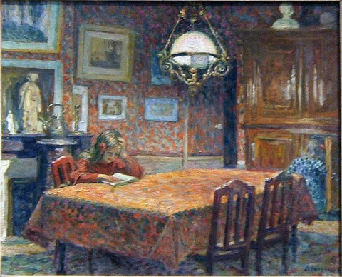  Henri Lebasque A Lamp - Hand Painted Oil Painting