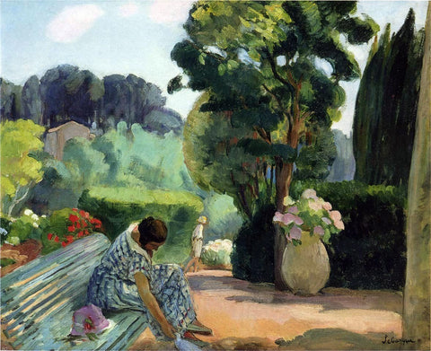  Henri Lebasque A Terrace in Pradet - Hand Painted Oil Painting