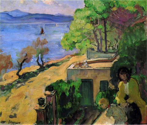  Henri Lebasque View of the Sea from the Balcony - Hand Painted Oil Painting