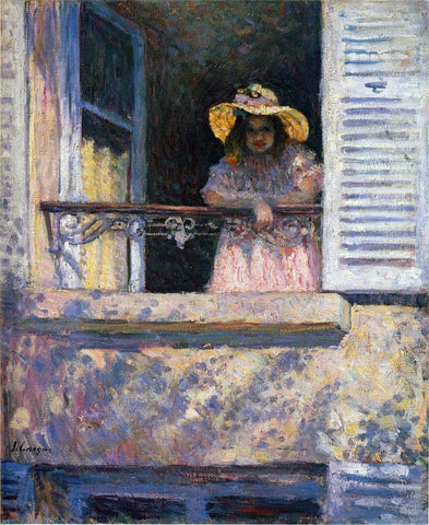  Henri Lebasque A Young Girl in a Window - Hand Painted Oil Painting