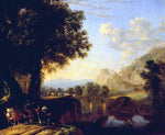  Herman Van Swanevelt Italian Landscape with Bridge and Castle - Hand Painted Oil Painting