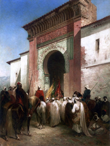  Honore Boze Royal Procession at the Gateway - Hand Painted Oil Painting