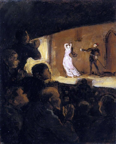  Honore Daumier At the Theater - Hand Painted Oil Painting