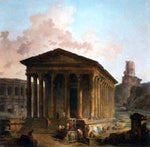  Hubert Robert The Maison Caree, the Arenas and the Magne Tower in Nimes - Hand Painted Oil Painting