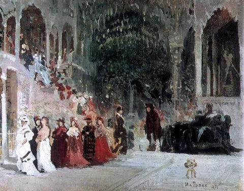  Ilia Efimovich Repin Scene from balet (study) - Hand Painted Oil Painting