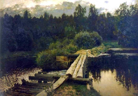  Isaac Ilich Levitan By the Whirlpool - Hand Painted Oil Painting