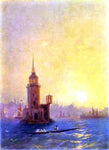  Ivan Constantinovich Aivazovsky View of the Leander Tower in Constantinople - Hand Painted Oil Painting