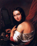  Jakab Marastoni Woman Seated Before a Mirror - Hand Painted Oil Painting