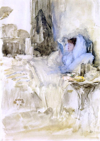  James McNeill Whistler Convalescent (also known as Petit Dejeuner; note in opal) - Hand Painted Oil Painting