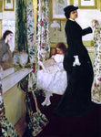  James McNeill Whistler Harmony in Green and Rose: The Music Room - Hand Painted Oil Painting