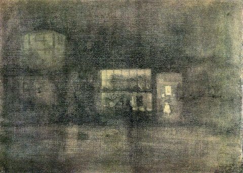  James McNeill Whistler Nocturne: Black and Gold - The Rag Shop, Chelsea - Hand Painted Oil Painting