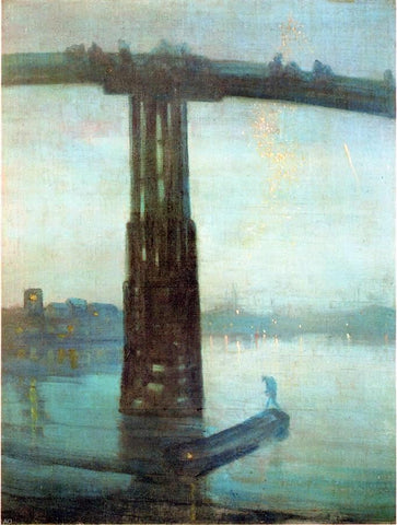  James McNeill Whistler Nocturne: Blue and Gold - Old Battersea Bridge - Hand Painted Oil Painting