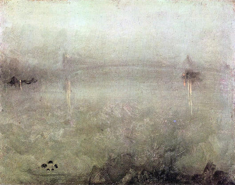  James McNeill Whistler Nocturne: Silver and Opal - Hand Painted Oil Painting